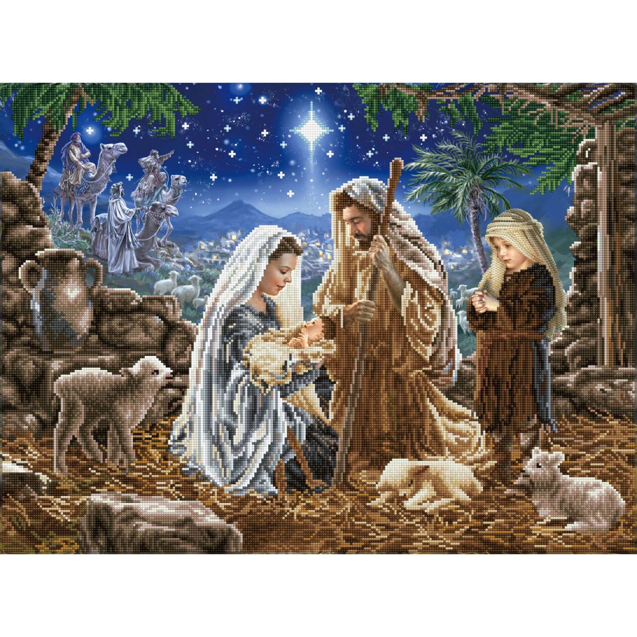 Diamond Dotz® Advanced Let Us Adore Him Diamond Painting Kit